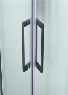 पारदर्शी टेम्पर्ड ग्लास फिक्स्ड पैनल ब्लैक एल्यूमीनियम के साथ फ्री स्टैंडिंग क्वाड्रेंट शावर क्यूबिकल्स
